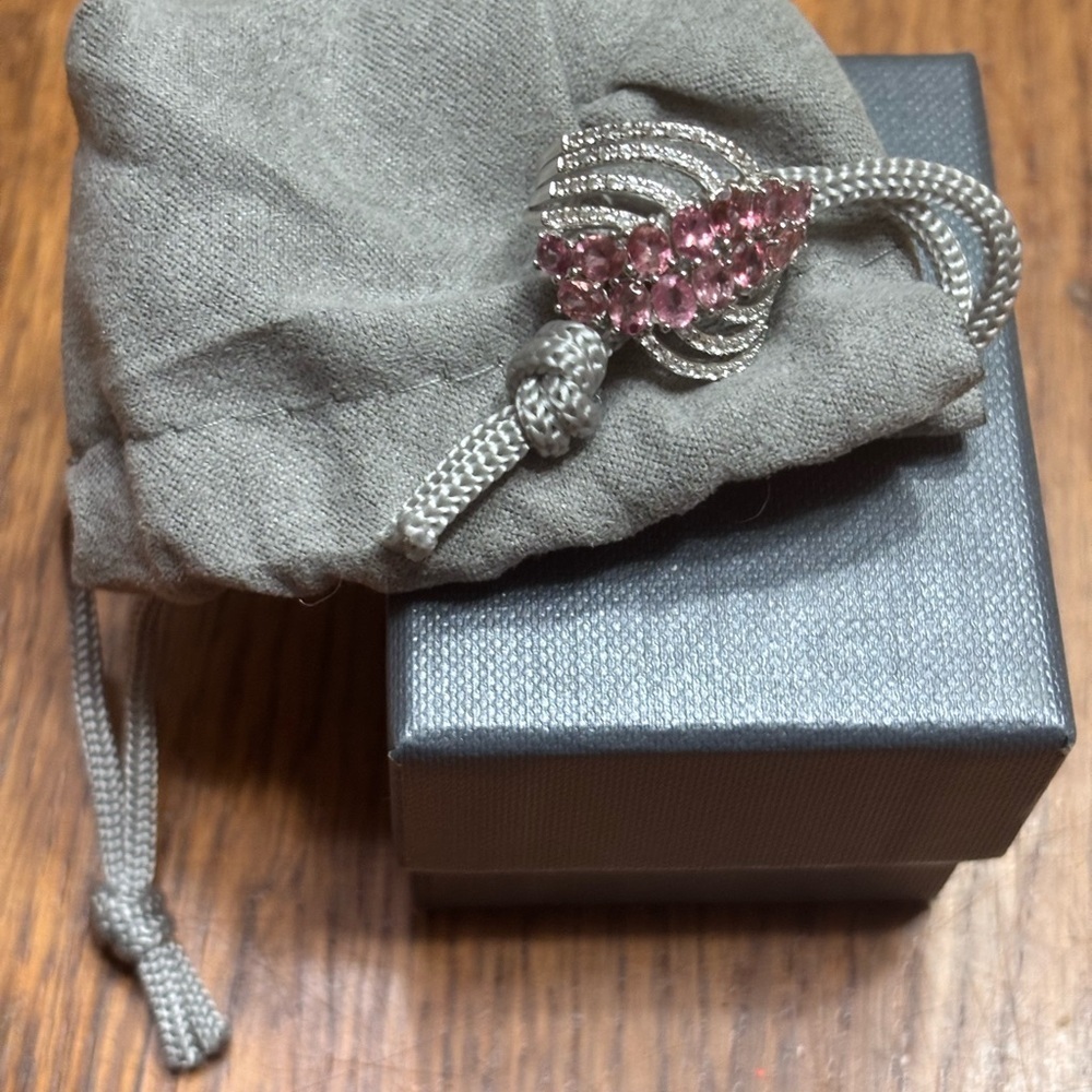 Colleen Lopez Pink and Silver Sparkling Ring - Picture 4 of 9